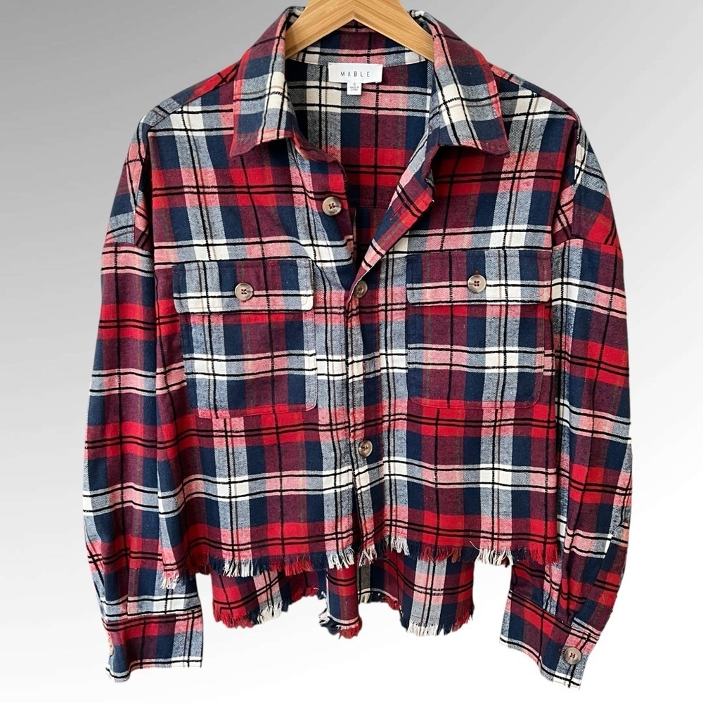 Mable Women’s Oversized Plaid Shirt.